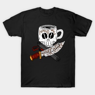 coffee gang. black coffee pirate. hand drawn logo. T-Shirt